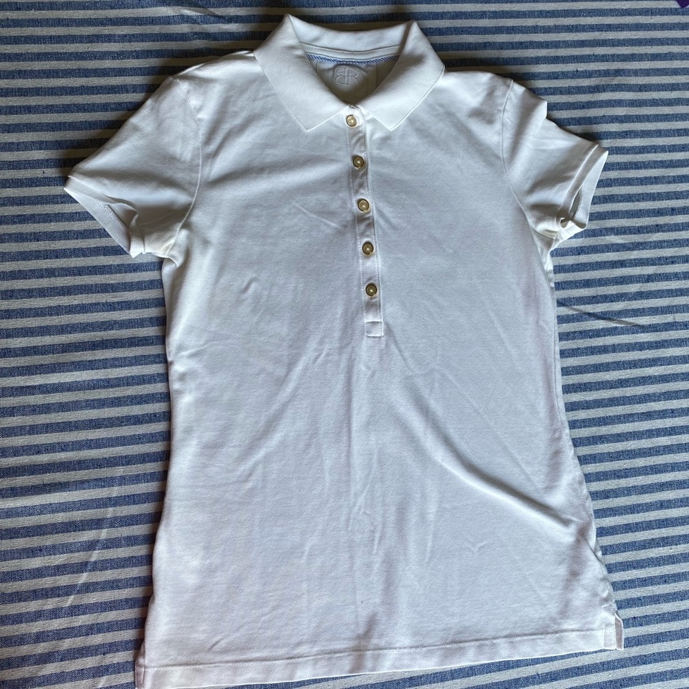 Banana Republic White Short Sleeve Polo